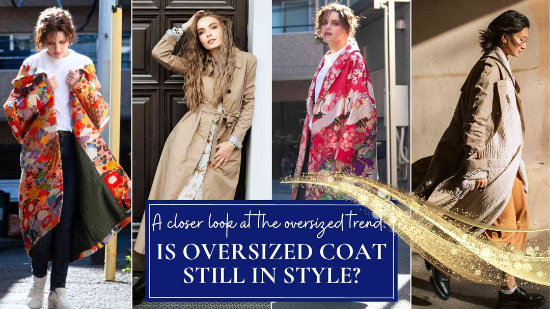 a pictue of a woman wearing an oversized coat with a text overlay: Is Oversized Coat Still in Style?