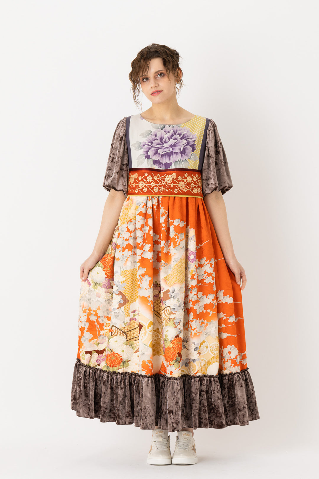 Peony Queen Empire Dress, High Waist Dress, Empire Style Dress – Dress Your Color Peony Queen Empire Dress, High Waist Dress, Empire Style Dress – Dress Your Color