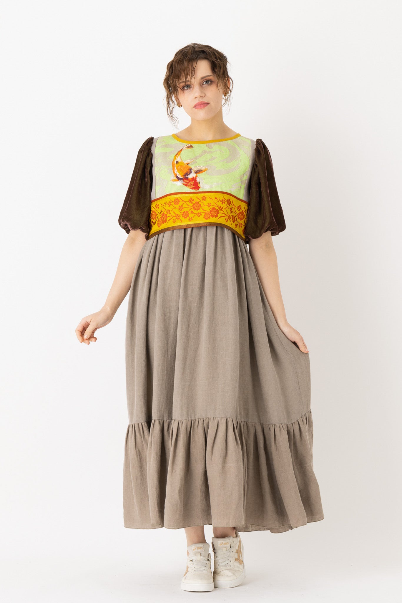 Harper V-Neck Empire Waist Dress | Shop Online – The Banyan Tree Online