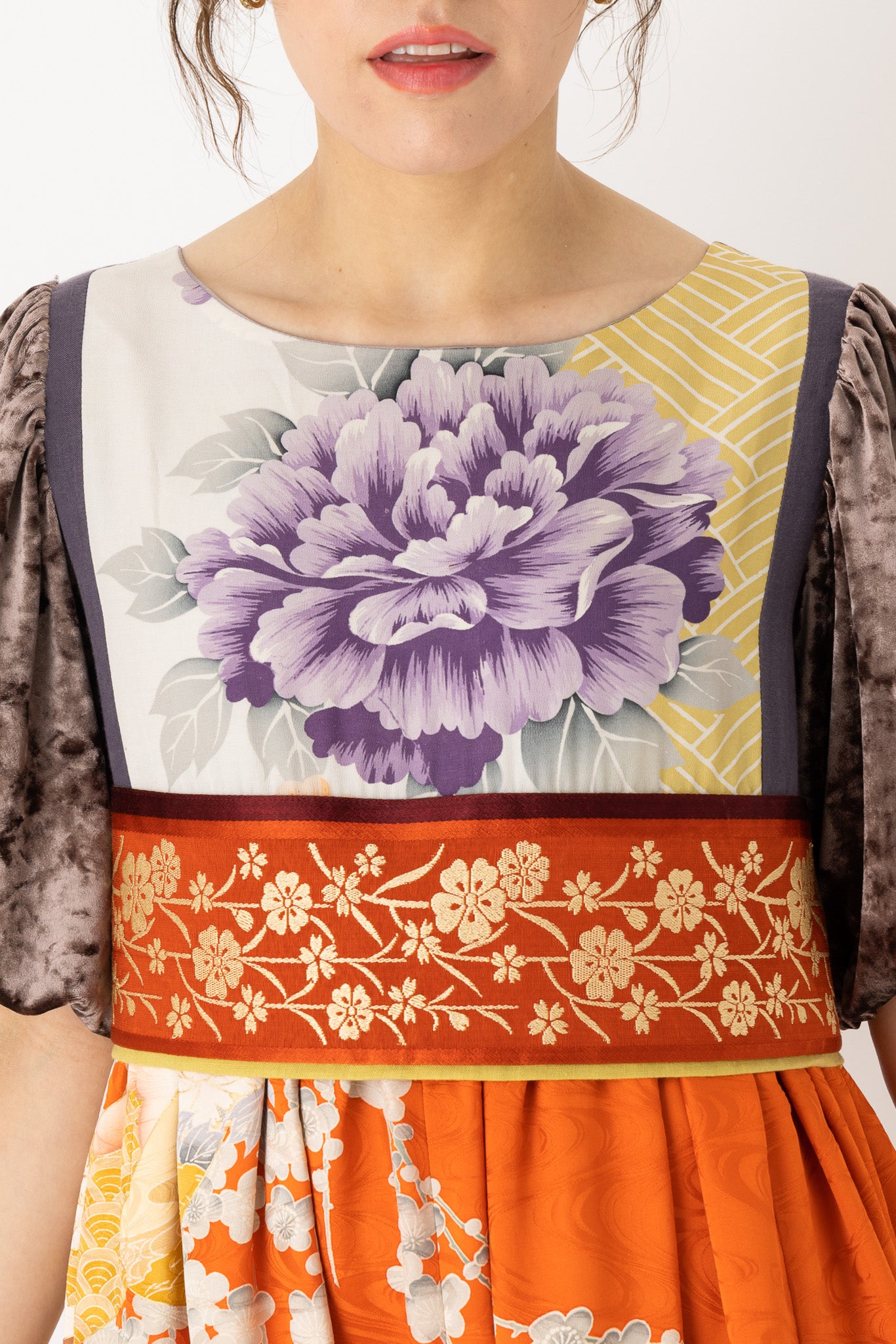 Peony Queen Empire Dress, High Waist Dress, Empire Style