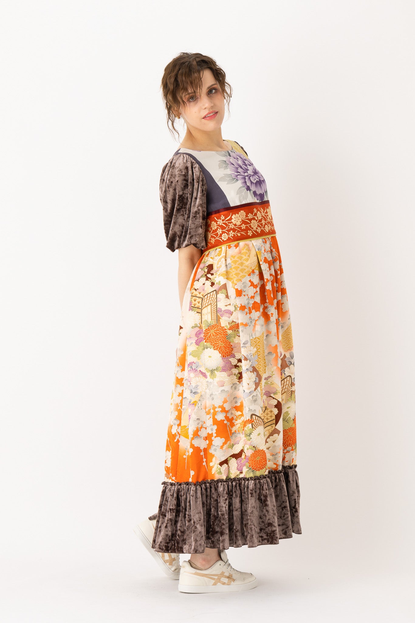 Cotton empire waist maxi on sale dress