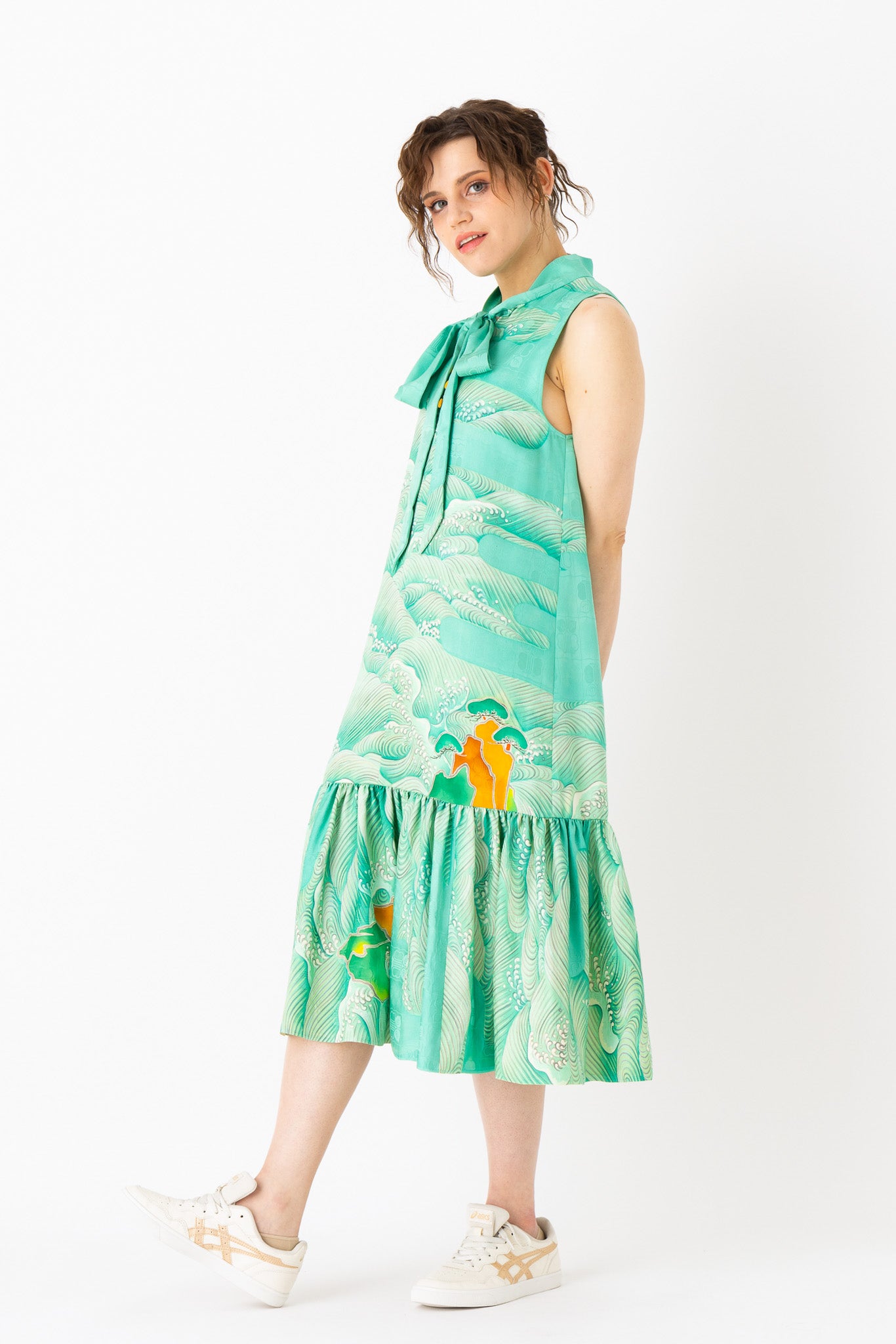 Bow tie neck dress top