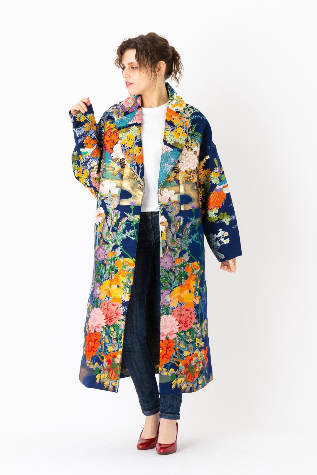 Jardin Midnight: Oversized Coat for Women, Long Embroidered Coat Dress Your Color Jardin Midnight: Oversized Coat for Women, Long Embroidered Coat Dress Your Color