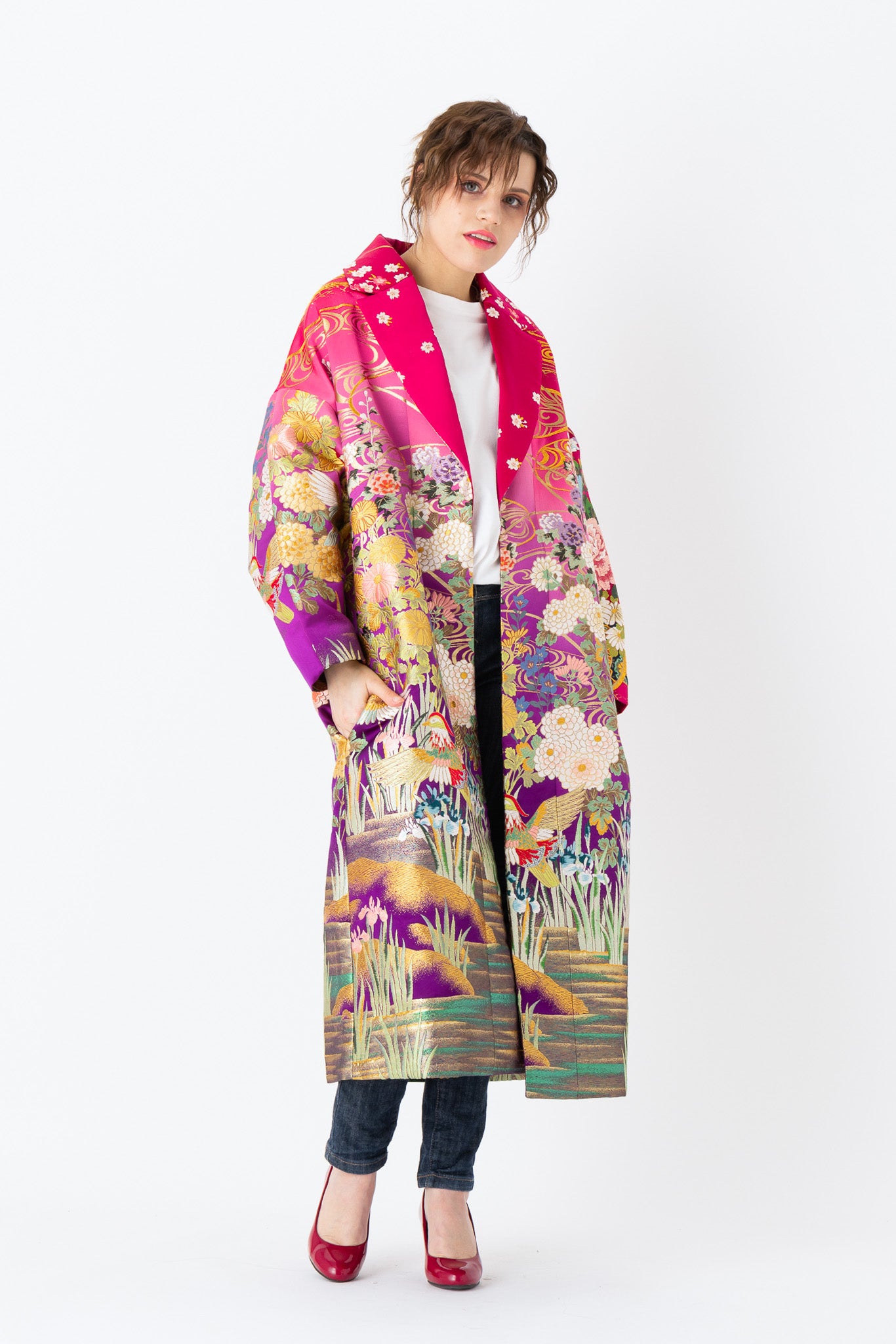 Colorful long coat discount