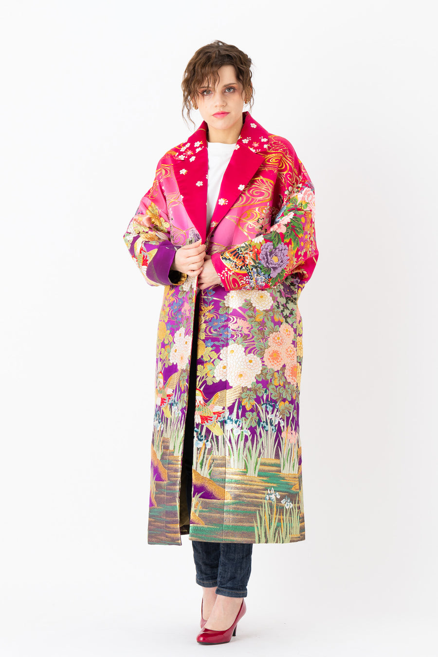 Oversized Coats for Women, Silk Coats, Embroidered Coats,Oversized Coat