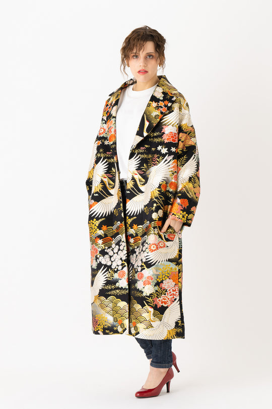 Oversized Coats for Women, Silk Coats, Embroidered Coats,Oversized Coat